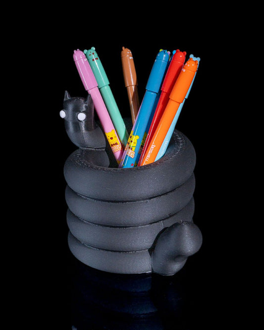 Goth Cat Pen Holder
