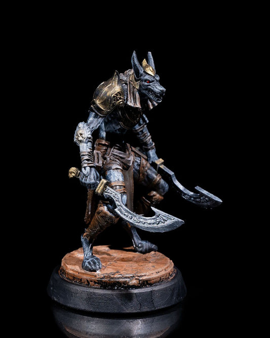 Jackal Warrior With Sward Resin Print