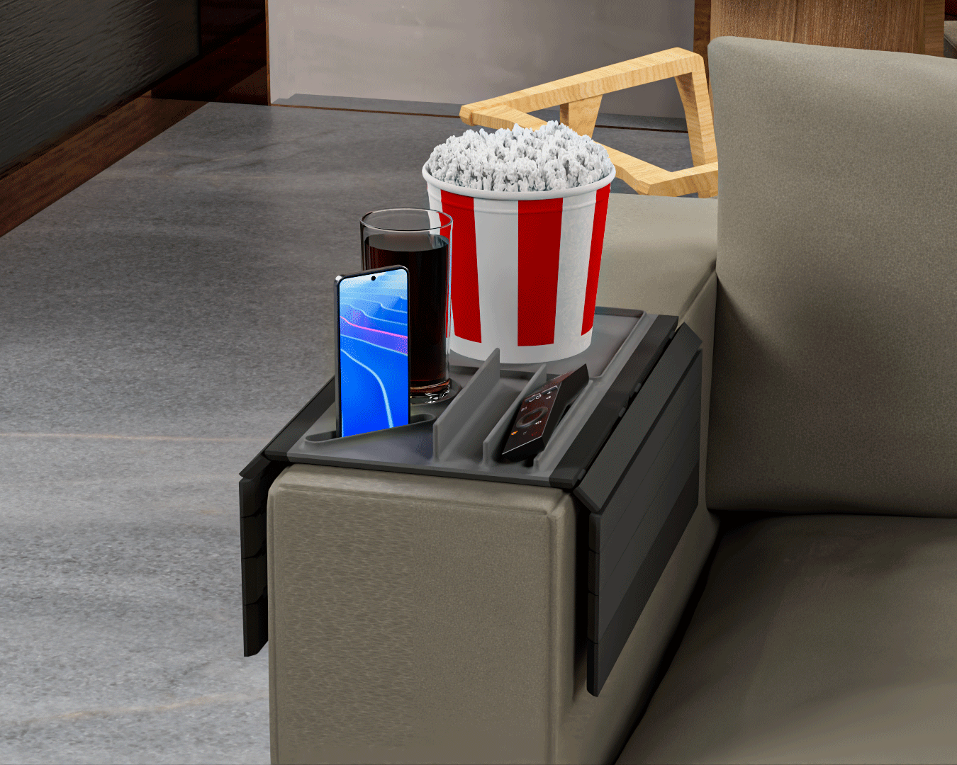 Couch Buster Arm Tray