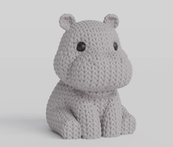 Knitted Hippo