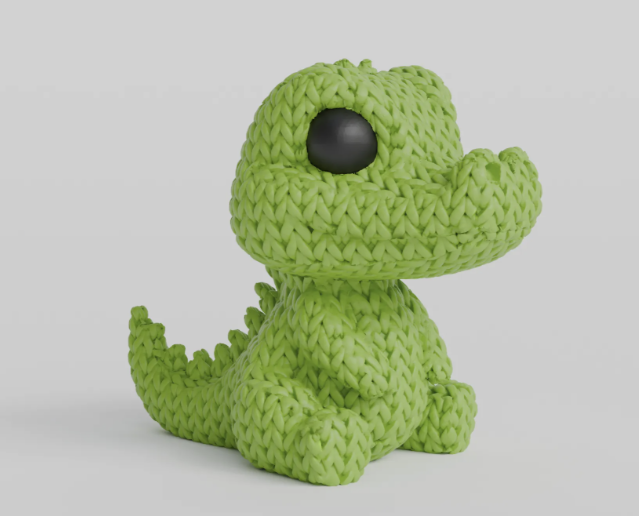 Knitted Crocodile